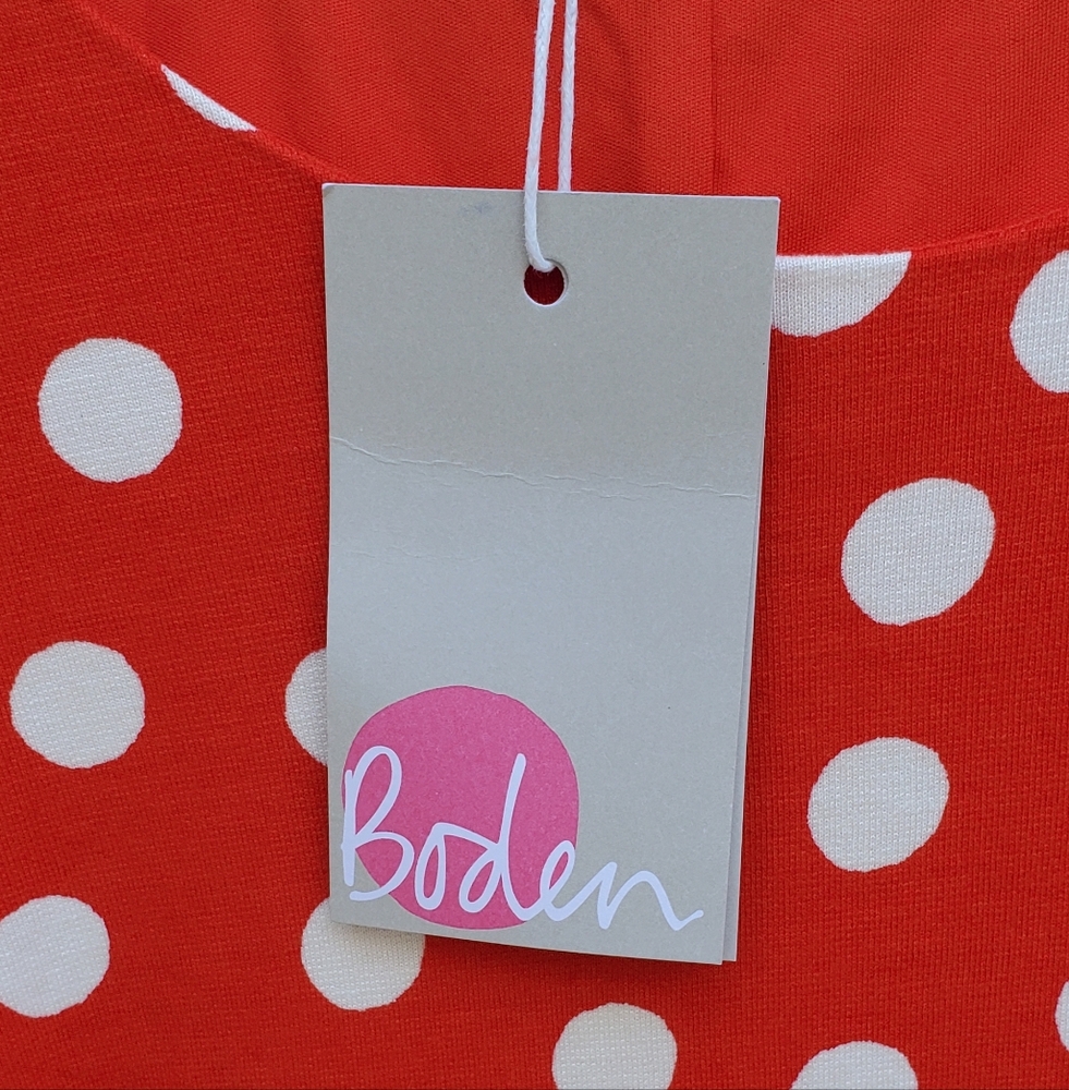NEW! Boden Red Polka Dot Dress - Picture 7 of 8
